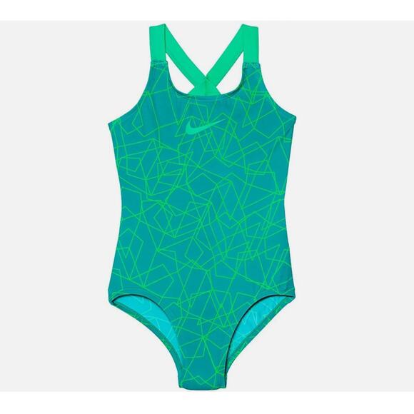 Nike Kids Girl's Nova Flare Prism Crossback One-Piece Big Girls - Picture 1 of 2